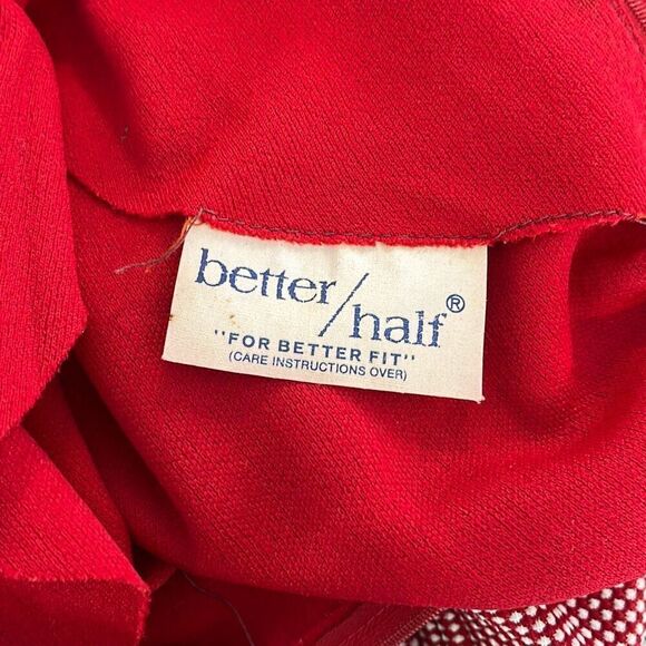 Vintage Better Half Red White Blue Short Sleeve Dress Large - Picture 3 of 4